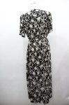 画像2: INGEBORG / カメリアリボン総柄半袖ワンピース  黒Ｘ白 I-26-01-18-059-LO-OP-SA-ZS (2)