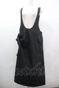 KANEKO ISAO / デニムジャンパースカート  ブラック I-26-01-18-061-EL-OP-SA-ZI
