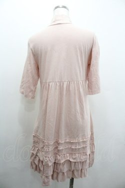 画像2: PINK HOUSE / 裾ピコフリル半袖ハイネックチュニックカットソー  ピンク I-26-01-18-062-LO-TO-SA-ZI