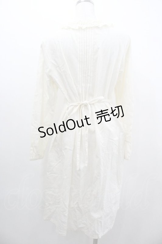 画像2: PINK HOUSE / フリルロングシャツワンピース  キナリ I-26-01-18-063-LO-OP-SA-ZS (2)