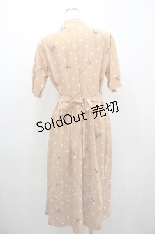 画像2: PINK HOUSE / チェックお花柄ワンピース  オレンジＸ白Ｘ緑 I-26-01-18-064-LO-OP-SA-ZS (2)