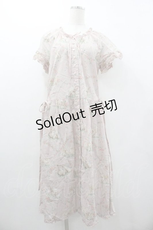 画像1: PINK HOUSE / ひつじプリントミディワンピース  ピンク I-26-01-18-067-LO-OP-SA-ZS (1)