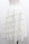 画像2: PINK HOUSE / フリルレーススカート  白 I-26-01-18-076-LO-SK-SA-ZS (2)