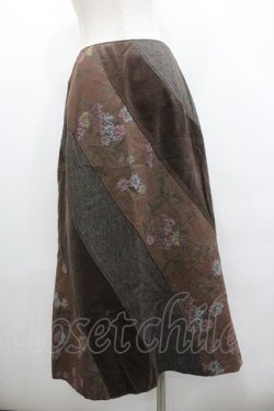 画像2: KETTY / スカート  斜めフラワー刺繍 I-26-01-18-083-EL-SK-SA-ZI