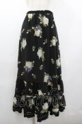 PINK HOUSE / バラptフリルスカート  ブラック I-26-01-18-085-LO-SK-SA-ZI