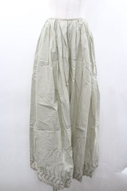 画像1: KETTY / スカート  裾刺繍グリーン I-26-01-18-086-EL-SK-SA-ZI