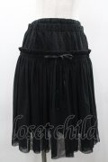 INGEBORG / シフォンスカート  黒 I-26-01-18-087-0-SK-SA-ZI