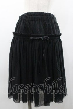 画像1: INGEBORG / シフォンスカート  黒 I-26-01-18-087-0-SK-SA-ZI
