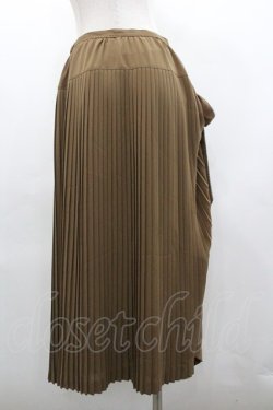 画像2: KANEKO ISAO / たくし上げリボン付きプリーツスカート  ベージュ I-26-01-18-088-EL-SK-SA-ZI