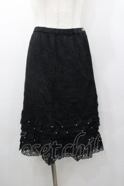 画像1: INGEBORG / レーススカート  黒 I-26-01-18-089-0-SK-SA-ZI