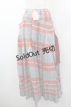 画像1: PINK HOUSE / チェックプリーツスカート  赤Ｘ青チェック I-26-01-18-090-LO-SK-SA-ZI