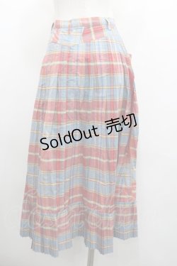 画像2: PINK HOUSE / チェックプリーツスカート  赤Ｘ青チェック I-26-01-18-090-LO-SK-SA-ZI
