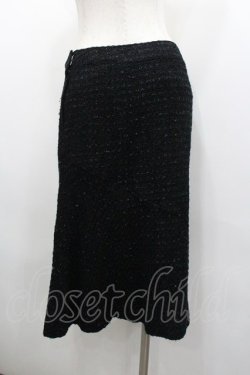 画像2: INGEBORG / セットアップスカート  黒ラメワッフル I-26-01-18-091-0-SK-SA-ZI
