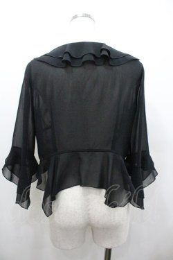 画像2: PINK HOUSE / シアーフリルボレロ  ブラック I-26-01-18-013-LO-TO-SA-ZI