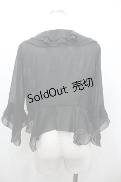 画像2: PINK HOUSE / シアーフリルボレロ  ブラック I-26-01-18-013-LO-TO-SA-ZI