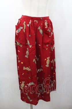 画像1: PINK HOUSE / キャンディプリントスカート  赤 I-26-01-18-094-LO-SK-SA-ZI
