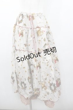 画像1: PINK HOUSE / ウィンターフォレストトリートプリントスカート  ピンク I-26-01-18-095-LO-SK-SA-ZS