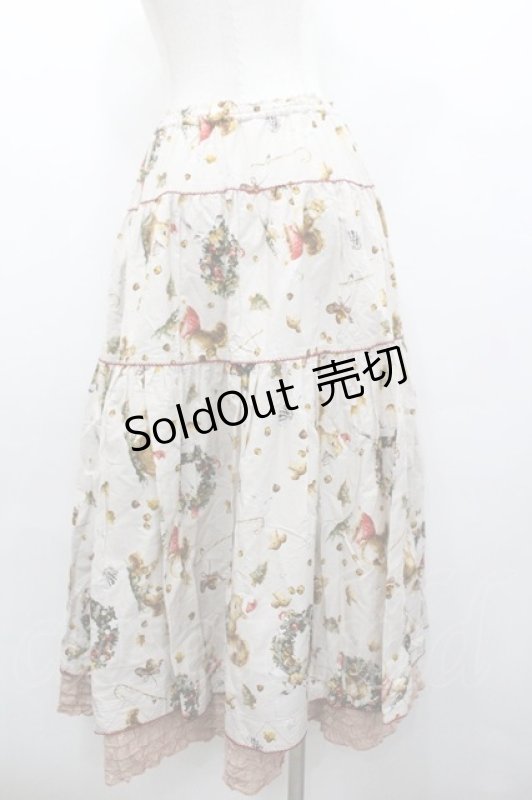 画像2: PINK HOUSE / ウィンターフォレストトリートプリントスカート  ピンク I-26-01-18-095-LO-SK-SA-ZS (2)