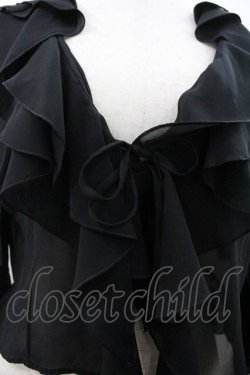 画像3: PINK HOUSE / シアーフリルボレロ  ブラック I-26-01-18-013-LO-TO-SA-ZI