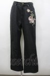 画像1: INGEBORG / パンツ  ローズ刺繍黒デニム I-26-01-18-103-0-PA-SA-ZT655 (1)