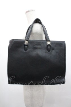 画像1: Jean Paul GAULTIER / ロゴ型押しレザーバッグ  黒 I-26-01-18-107-GO-BG-SA-ZI