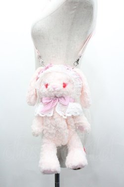 画像1: BABY,THE STARS SHINE BRIGHT / うさくみゃポシェット  ピン×ピンクギンガムリボ I-26-01-18-108-BA-BG-TE-ZI