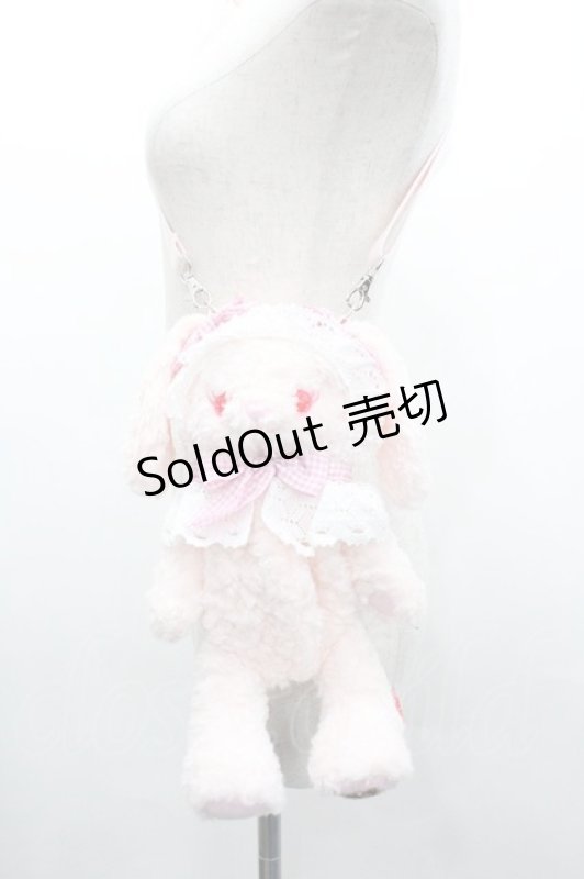 画像1: BABY,THE STARS SHINE BRIGHT / うさくみゃポシェット  ピン×ピンクギンガムリボ I-26-01-18-108-BA-BG-TE-ZI (1)