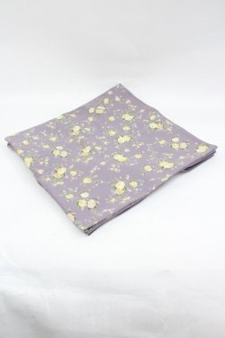 画像1: WONDERFUL WORLD / ミニローズ大判スカーフ  ラベンダーＸ白 I-26-01-18-111-LO-ZA-SA-ZI