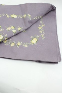 画像2: WONDERFUL WORLD / ミニローズ大判スカーフ  ラベンダーＸ白 I-26-01-18-111-LO-ZA-SA-ZI