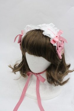 画像1: BABY,THE STARS SHINE BRIGHT / プリンセスドロップヘッドドレス  ピンクＸ白 I-26-01-18-114-BA-AC-SA-ZI