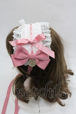 画像2: BABY,THE STARS SHINE BRIGHT / プリンセスドロップヘッドドレス  ピンクＸ白 I-26-01-18-114-BA-AC-SA-ZI