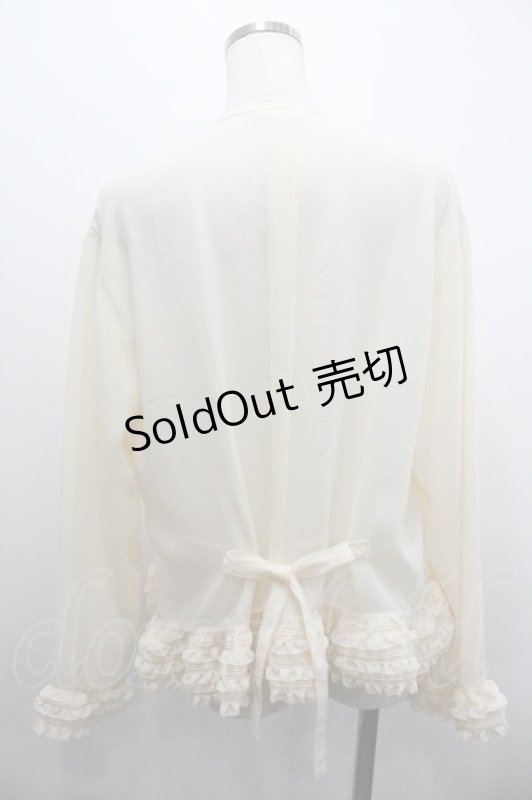 画像2: KANEKO ISAO / ピコフリルオーバーブラウス  キナリ I-26-01-18-015-EL-BL-SA-ZI (2)