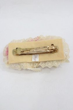 画像2: ANGELIQUE ROSA / フラワーバレッタ  白Ｘピンク I-26-01-18-120-LO-AC-SA-ZI