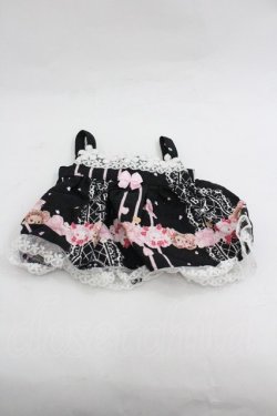 画像1: BABY,THE STARS SHINE BRIGHT / SA KU RAくみゃちゃん柄くみゃちゃんジャンパースカート  黒 I-26-01-18-124-BA-ZA-SA-ZI