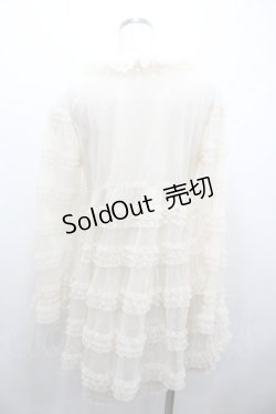 画像2: PINK HOUSE / チュールフリルロングブラウス  キナリ I-26-01-18-016-LO-BL-SA-ZI