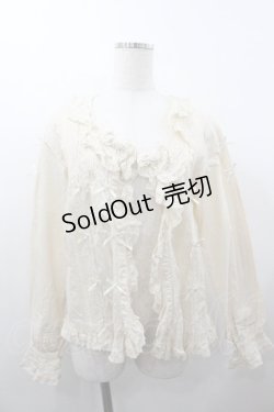 画像1: PINK HOUSE / レース&ミニリボンオーバーブラウス  キナリ I-26-01-18-019-LO-BL-SA-ZI