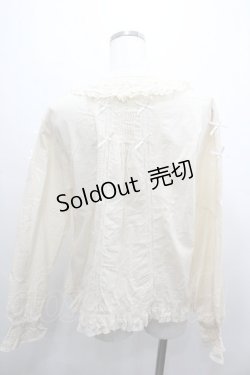 画像2: PINK HOUSE / レース&ミニリボンオーバーブラウス  キナリ I-26-01-18-019-LO-BL-SA-ZI