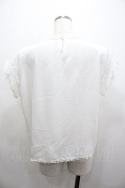 画像2: PINK HOUSE / フロントリボン半袖シフォンブラウス  白 I-26-01-18-022-LO-BL-SA-ZI