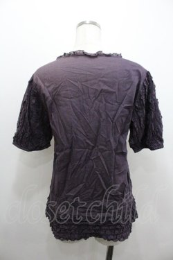 画像2: PINK HOUSE / スクウェアネック半袖ブラウス  パープル I-26-01-18-023-LO-BL-SA-ZI