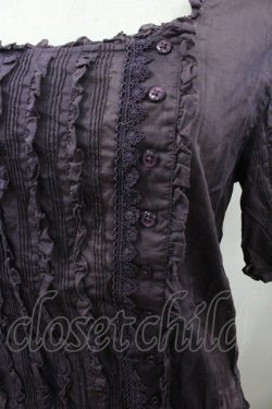 画像3: PINK HOUSE / スクウェアネック半袖ブラウス  パープル I-26-01-18-023-LO-BL-SA-ZI