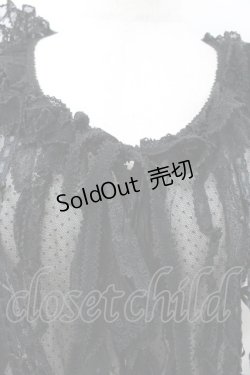 画像3: PINK HOUSE / チュールフリルハシゴレースオーバーブラウス  ブラック I-26-01-18-025-LO-BL-SA-ZI