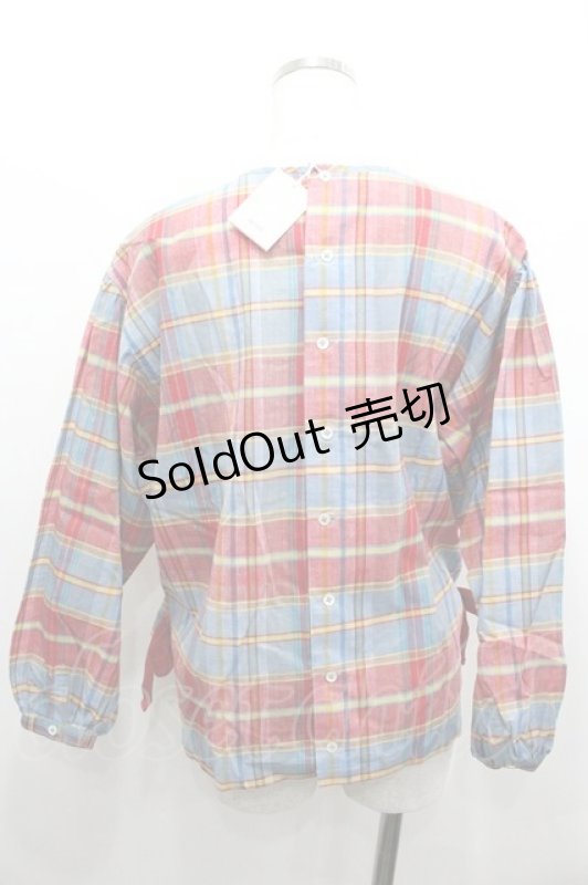 画像2: PINK HOUSE / チェックブラウス  赤Ｘ青チェック I-26-01-18-028-LO-BL-SA-ZI (2)
