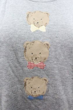 画像3: PINK HOUSE / かおくまプリントカットソー  グレー I-26-01-18-029-LO-TO-SA-ZI