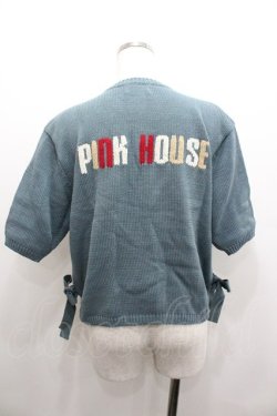 画像2: PINK HOUSE / フラワーボタンニットカーディガン  青 I-26-01-18-031-LO-TO-SA-ZI