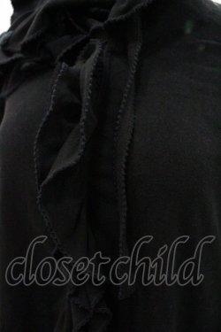 画像4: PINK HOUSE / フラワーモチーフフード付きフリルカーディガン 4(L) ブラック I-26-01-18-032-LO-TO-SA-ZI