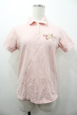 画像1: PINK HOUSE / ロゴベア刺繍半袖ポロシャツ  ピンク I-26-01-18-033-LO-TO-SA-ZI