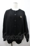 画像1: PINK HOUSE / まるワッペンニットカーディガン  黒 I-26-01-18-035-LO-TO-SA-ZI (1)