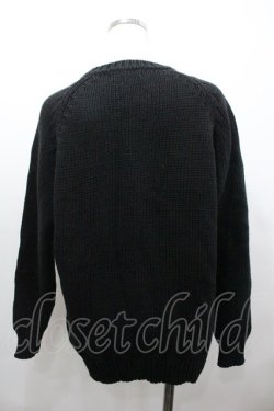 画像2: PINK HOUSE / まるワッペンニットカーディガン  黒 I-26-01-18-035-LO-TO-SA-ZI