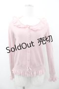PINK HOUSE / レース使いフリルニットカーディガン  ピンク I-26-01-18-036-LO-TO-SA-ZI