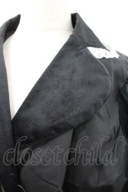 画像2: Eri Aino's collaboration / TT*AINツイルベロアジャケット LL 黒Ｘ白 I-26-01-20-037-EL-JA-SA-ZI